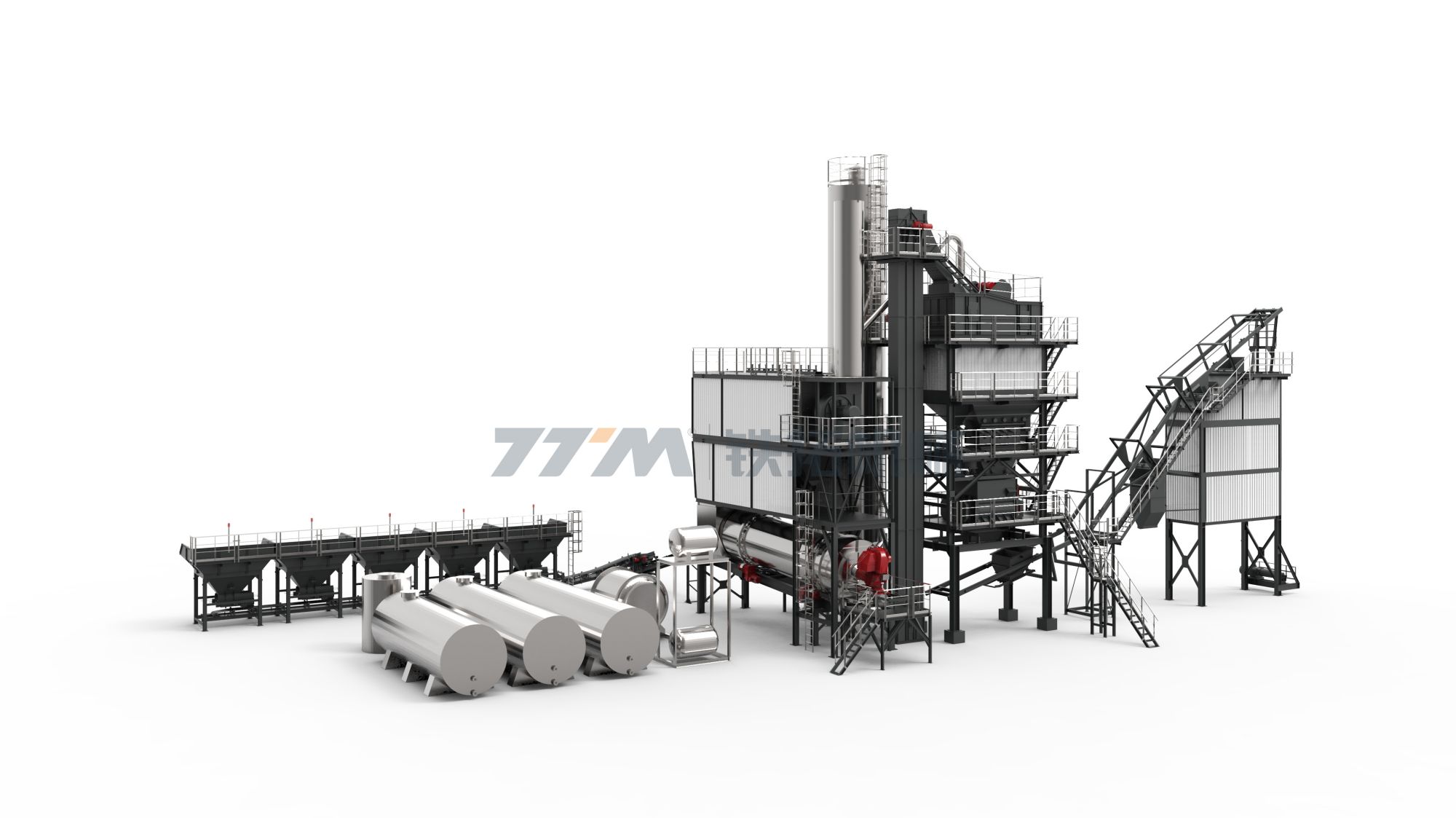 LB1200 96TPH Stationary Asphalt Mixing Plant